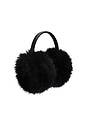 view 3 of 3 The Vee Faux Fur Earmuff in Jet Black