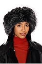 view 1 of 3 The Esme Faux Fur Hat in Jet Black