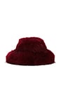 view 1 of 2 The Landau Faux Fur Hat in Goji Berry