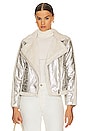 view 1 of 5 Moonstone Faux Shearling Jacket in Silver