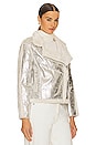 view 3 of 5 Moonstone Faux Shearling Jacket in Silver