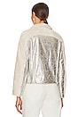 view 4 of 5 Moonstone Faux Shearling Jacket in Silver