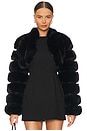 view 2 of 5 x REVOLVE Faux Fox Fur Short Jacket in Jet Black
