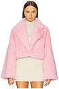 view 2 of 5 x REVOLVE Faux Fox Jacket in Rosa Ballet