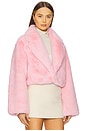 view 3 of 5 x REVOLVE Faux Fox Jacket in Rosa Ballet