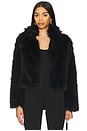 view 1 of 5 FAUX FUR EASY FIT 자켓 in Jet Black