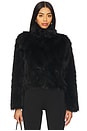 view 2 of 5 FAUX FUR EASY FIT 자켓 in Jet Black