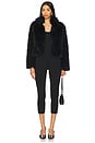 view 5 of 5 FAUX FUR EASY FIT 자켓 in Jet Black
