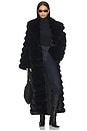 view 1 of 4 ПАЛЬТО CHINCHILLA in Jet Black