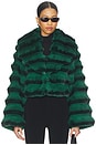 view 1 of 4 CHAQUETA CHINCHILLA in Emerald