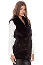 view 3 of 4 Rabbit Fur Vest in Black