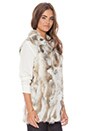view 3 of 4 Rabbit Fur Vest in Natural Brown