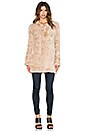 view 2 of 4 Knit Rex Rabbit Fur Coat in Beige