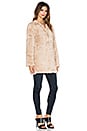 view 3 of 4 Knit Rex Rabbit Fur Coat in Beige