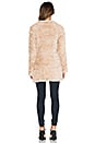 view 4 of 4 Knit Rex Rabbit Fur Coat in Beige
