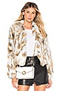 view 1 of 4 Textured Rabbit Jacket in Natural Brown