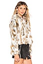 view 2 of 4 Textured Rabbit Jacket in Natural Brown