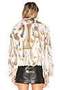 view 3 of 4 Textured Rabbit Jacket in Natural Brown
