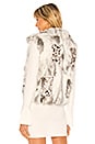 view 3 of 4 Printed Leopard Rabbit Fur Vest in Natural Grey