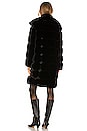 view 3 of 4 Faux Fur Long Coat in Black