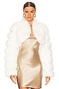 view 1 of 4 Faux Fox Fur Short Jacket in White
