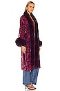 view 2 of 4 MANTEAU BURNOUT VELVET in Berry