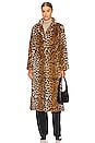 view 2 of 4 Faux Fur Coat in Dyed Leopard