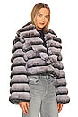 view 3 of 5 Faux Fur Chinchilla Jacket in Grey