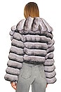 view 4 of 5 Faux Fur Chinchilla Jacket in Grey