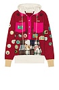 view 1 of 5 Rose Patch Gardener Hooded Sweatshirt in Wine