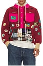 view 4 of 5 Rose Patch Gardener Hooded Sweatshirt in Wine