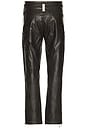 view 2 of 5 Aged Faux Leather Zip Pant in Black