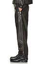 view 4 of 5 Aged Faux Leather Zip Pant in Black