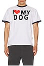 view 4 of 5 I Love My Dog Ring Tee in White