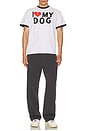 view 5 of 5 I Love My Dog Ring Tee in White