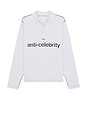 view 1 of 5 Anti-Celebrity Polo Rugby Shirt in Heather Grey