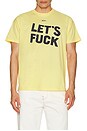 view 3 of 4 Let's Fuck Short Sleeve Tee in Yellow