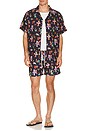 view 3 of 5 Catch The Wind x Gary Baseman Camp Collar Shirt in Blue in Blue Catch The Wind