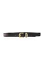 view 1 of 2 Black & Gold French Rope Belt in Black