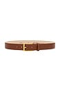 view 1 of 2 No. 5 Belt in Caramel & Gold