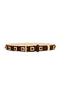 view 1 of 2 No. 2 Studded Belt in Chocolate Suede & Gold