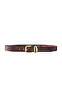 view 1 of 2 Brown & Gold French Rope Belt in Brown