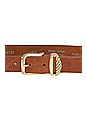 view 2 of 2 French Rope Belt in Cognac & Gold