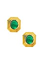 view 1 of 2 Aisling Earrings in Gold & Green