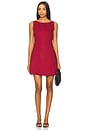 view 1 of 3 x REVOLVE Boat Neck Low Back Mini Dress in Burgundy