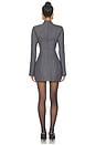 view 3 of 3 Wool Contoured Turtleneck Long Sleeve Mini Dress in Dark Grey