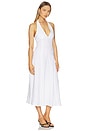 view 2 of 3 Linen Halter Neck Maxi Dress in White