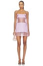 view 1 of 3 Silk Two Tone Mini Dress in Lilac