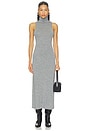 view 2 of 4 Wool Funnel Scarf Dress in Dark Grey