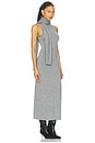 view 4 of 4 Wool Funnel Scarf Dress in Dark Grey